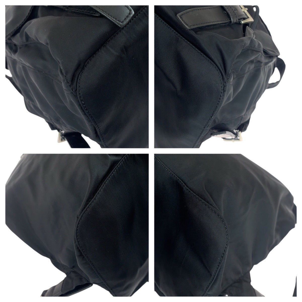 19537
PRADA プラダ テスート レザー ブラック 黒 シルバー金具 ナイロン / レザー リュック・デイパック バックパック レディース ABP52