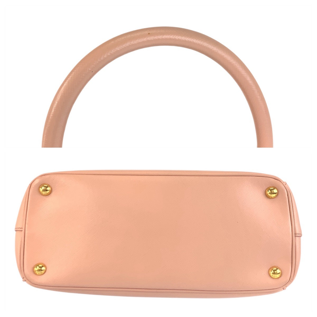 19545
PRADA プラダ サフィアーノ ガレリア 三角ロゴプレート ピンク ゴールド金具 レザー ハンドバッグ トートバッグ ショルダーバッグ 2way  レディース ABP69