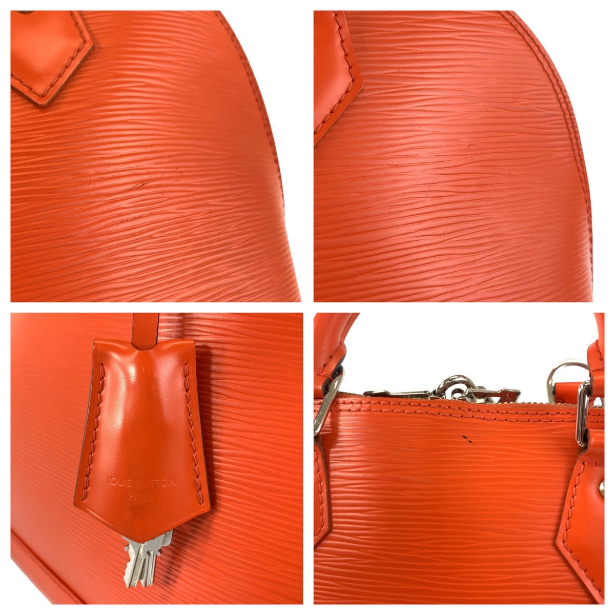 19551
LOUIS VUITTON ルイヴィトン エピ アルマPM ピモン オレンジ シルバー金具 レザー M40623 ハンドバッグ レディース A80