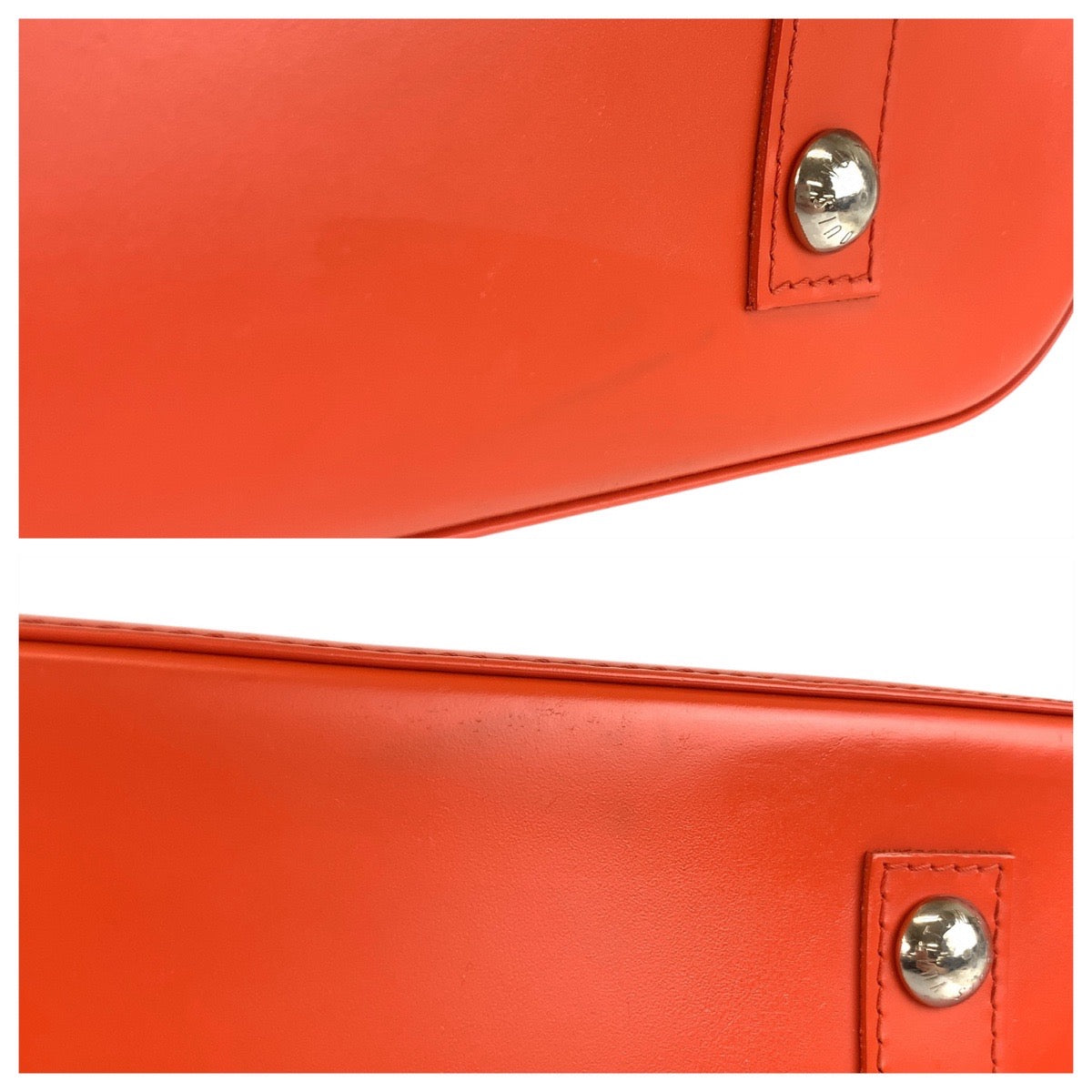 19551
LOUIS VUITTON ルイヴィトン エピ アルマPM ピモン オレンジ シルバー金具 レザー M40623 ハンドバッグ レディース A80