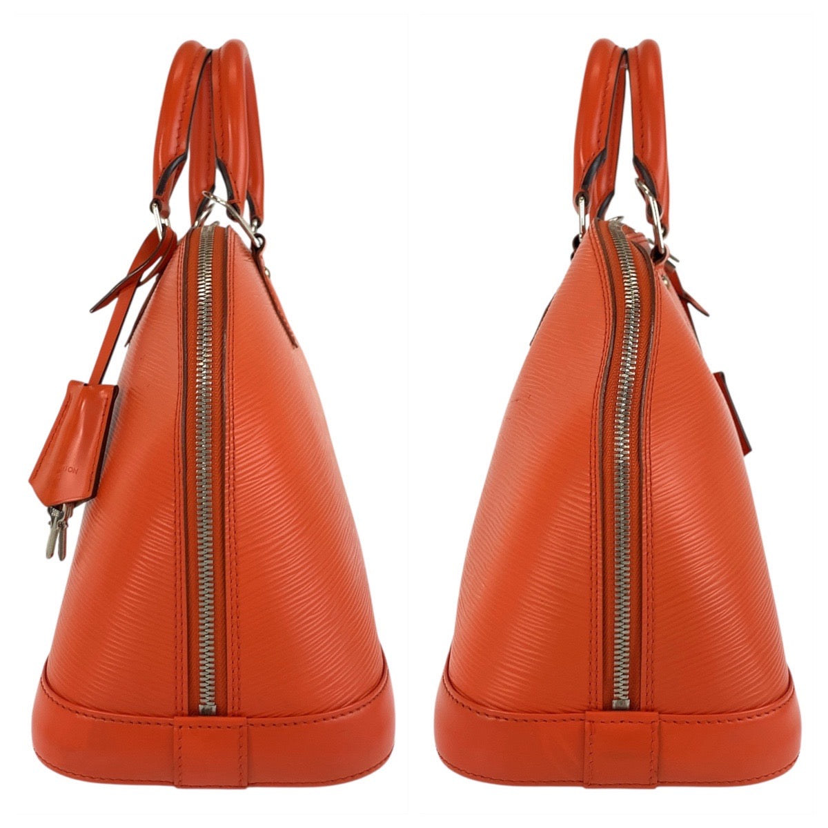 19551
LOUIS VUITTON ルイヴィトン エピ アルマPM ピモン オレンジ シルバー金具 レザー M40623 ハンドバッグ レディース A80