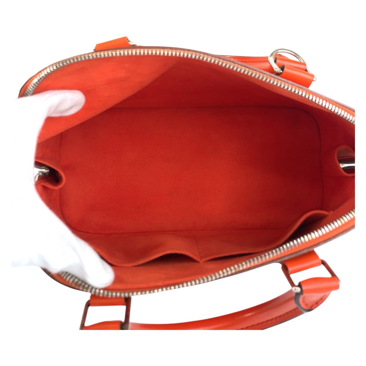 19551
LOUIS VUITTON ルイヴィトン エピ アルマPM ピモン オレンジ シルバー金具 レザー M40623 ハンドバッグ レディース A80