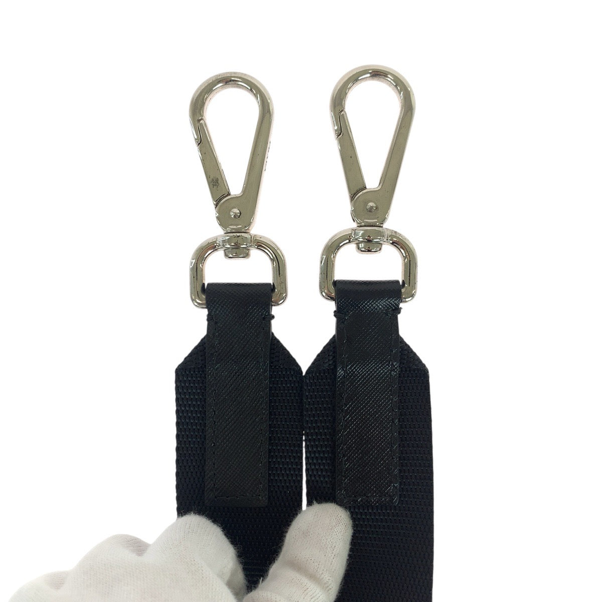 19552
PRADA プラダ テスート サフィアーノ ブラック 黒 シルバー金具 ナイロン / レザー  ビジネスバッグ ブリーフケース 2way  メンズ A75