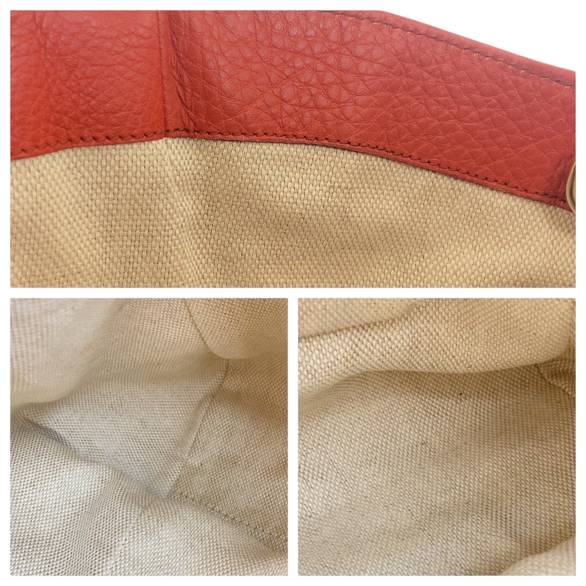 19553
GUCCI グッチ ソーホー レッド オレンジ ゴールド金具 レザー 282309 トートバッグ ショルダーバッグ  レディース AB50