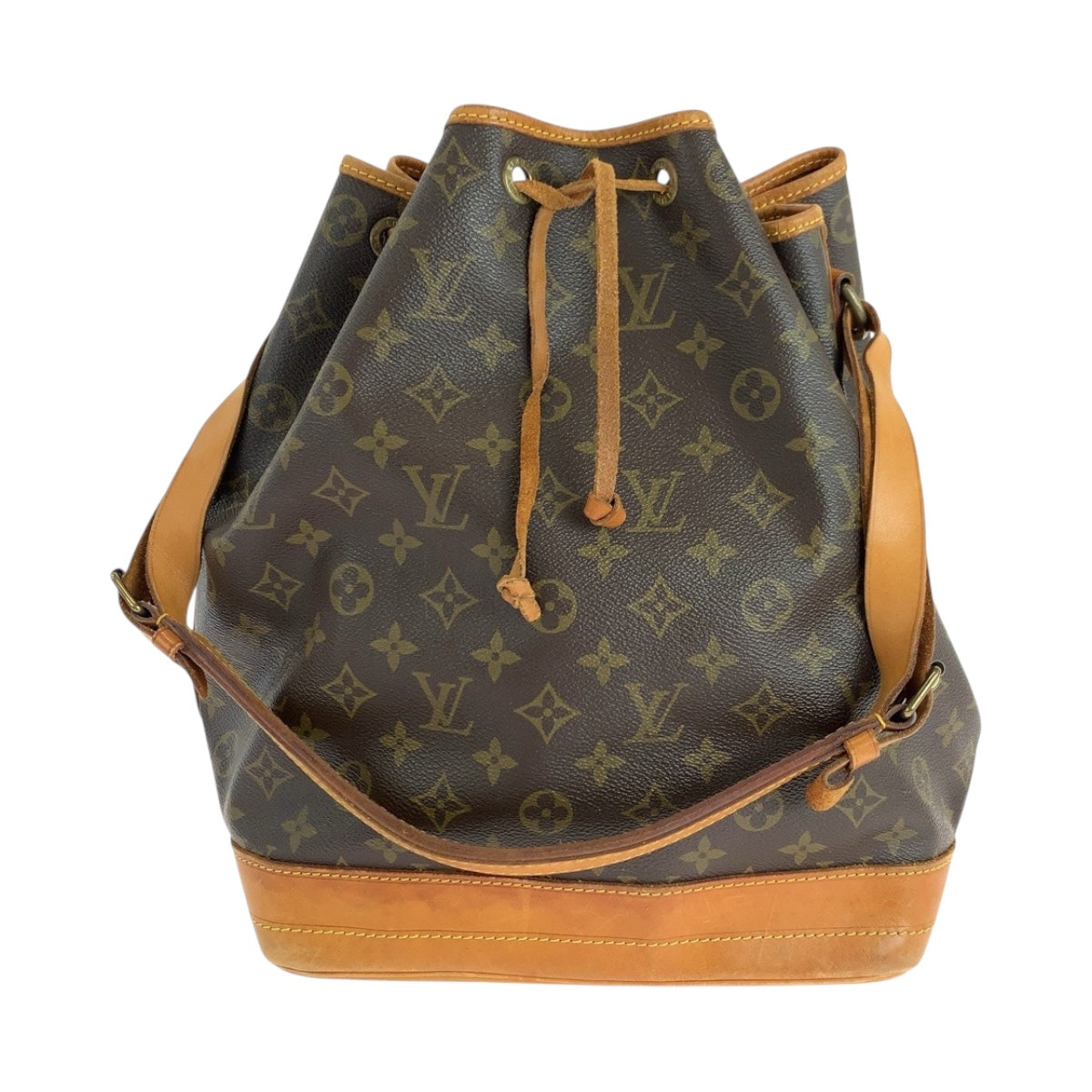19554
LOUIS VUITTON ルイヴィトン モノグラム ノエ ブラウン ゴールド金具 PVC M42224 ショルダーバッグ 肩掛け  レディース AB