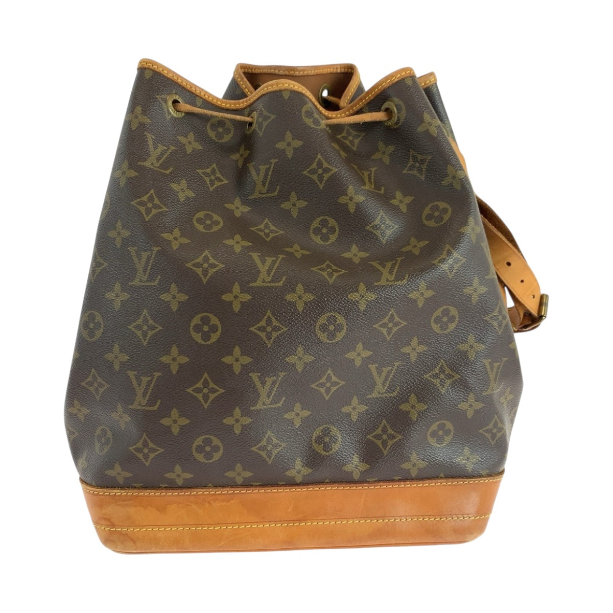 19554
LOUIS VUITTON ルイヴィトン モノグラム ノエ ブラウン ゴールド金具 PVC M42224 ショルダーバッグ 肩掛け  レディース AB