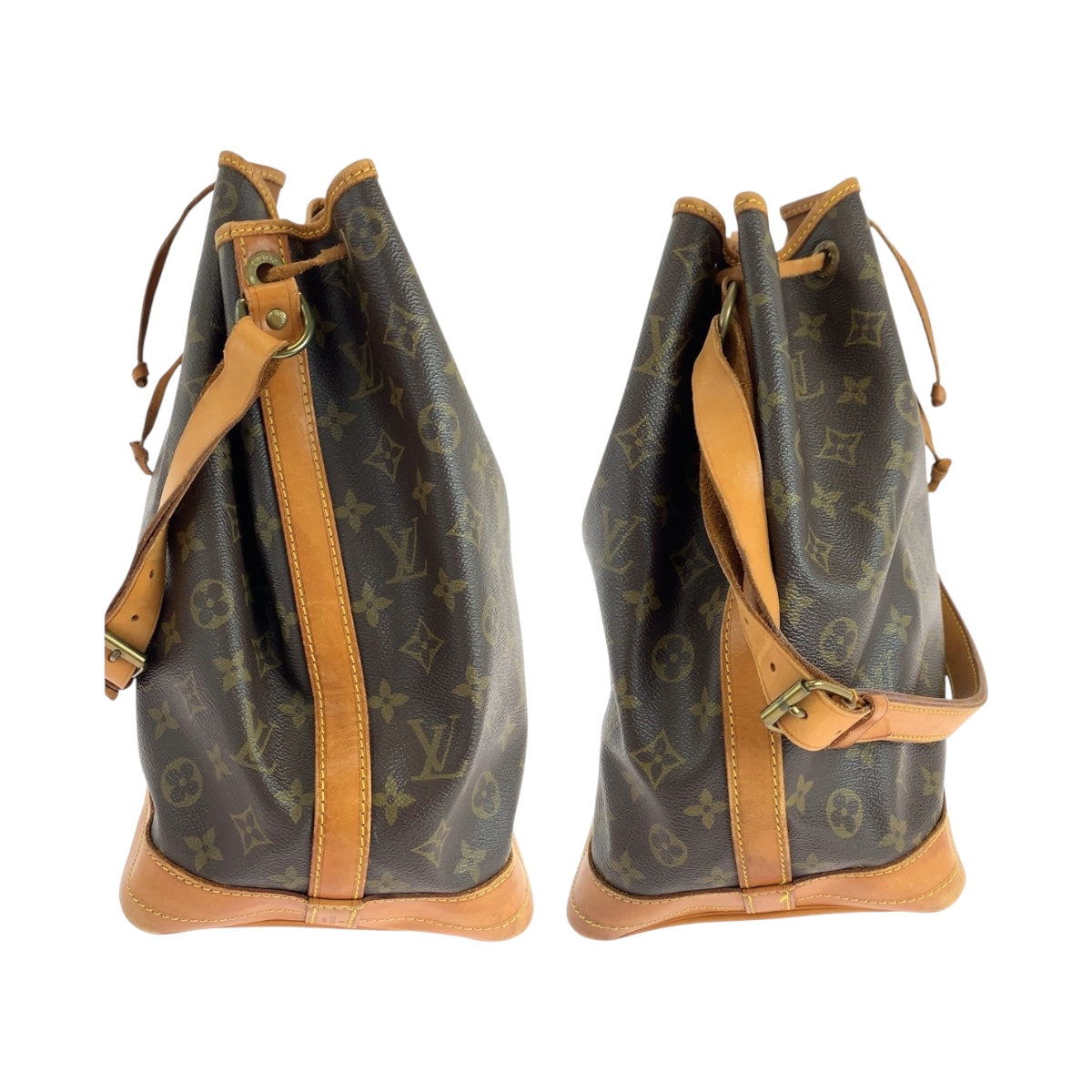 19554
LOUIS VUITTON ルイヴィトン モノグラム ノエ ブラウン ゴールド金具 PVC M42224 ショルダーバッグ 肩掛け  レディース AB