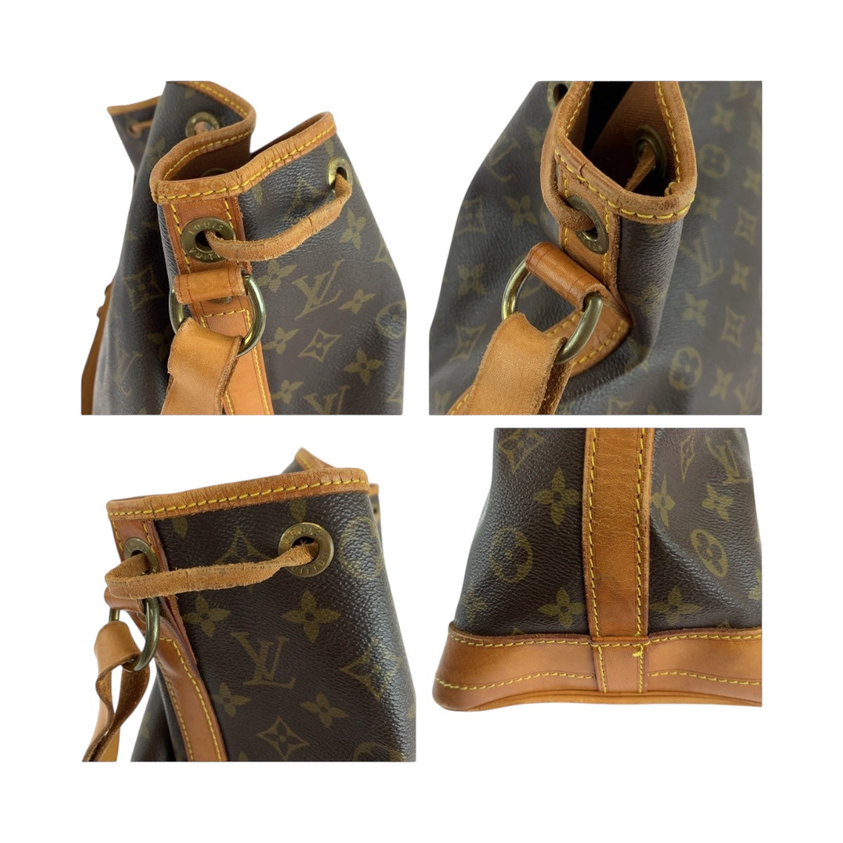 19554
LOUIS VUITTON ルイヴィトン モノグラム ノエ ブラウン ゴールド金具 PVC M42224 ショルダーバッグ 肩掛け  レディース AB