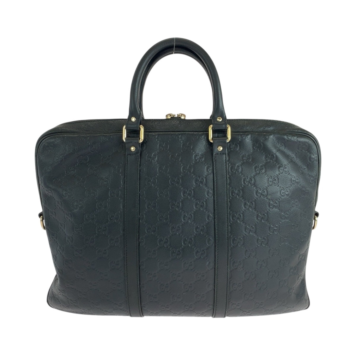 19562
GUCCI Guccissima Black Silver Hardware Leather 208463 Business Bag Shoulder Bag 2way Men's ABP59