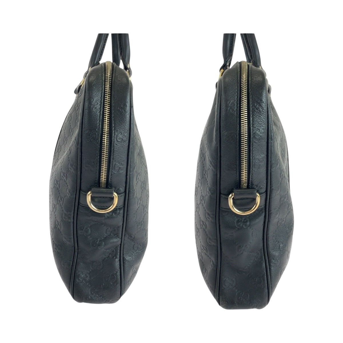 19562
GUCCI Guccissima Black Silver Hardware Leather 208463 Business Bag Shoulder Bag 2way Men's ABP59