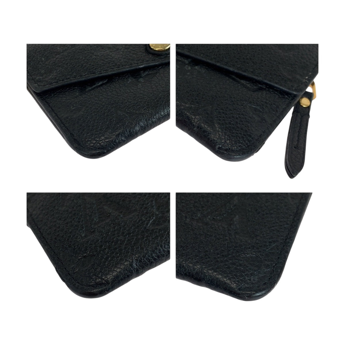 19565
LOUIS VUITTON ルイヴィトン モノグラム アンプラント  ポシェット クレ ブラック 黒 ゴールド金具 レザー M60633 コインケース コンパクトウォレット  レディース ABP27