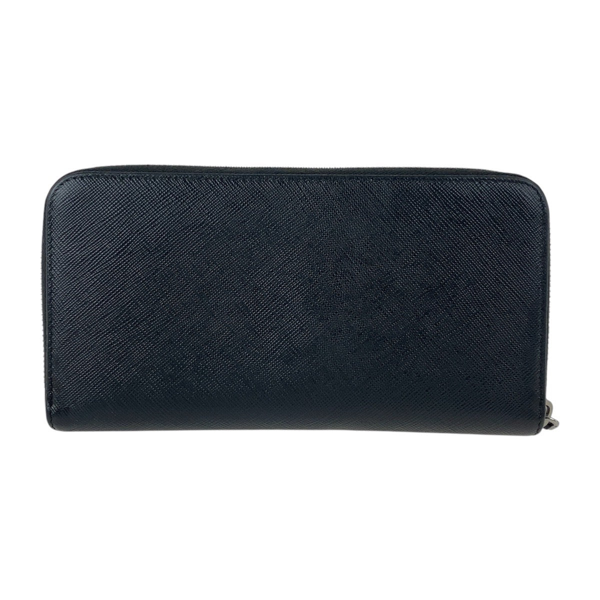 19569
PRADA プラダ サフィアーノ ロゴ ブラック 黒 シルバー金具 レザー 長財布 ロングウォレット  レディース ABP32