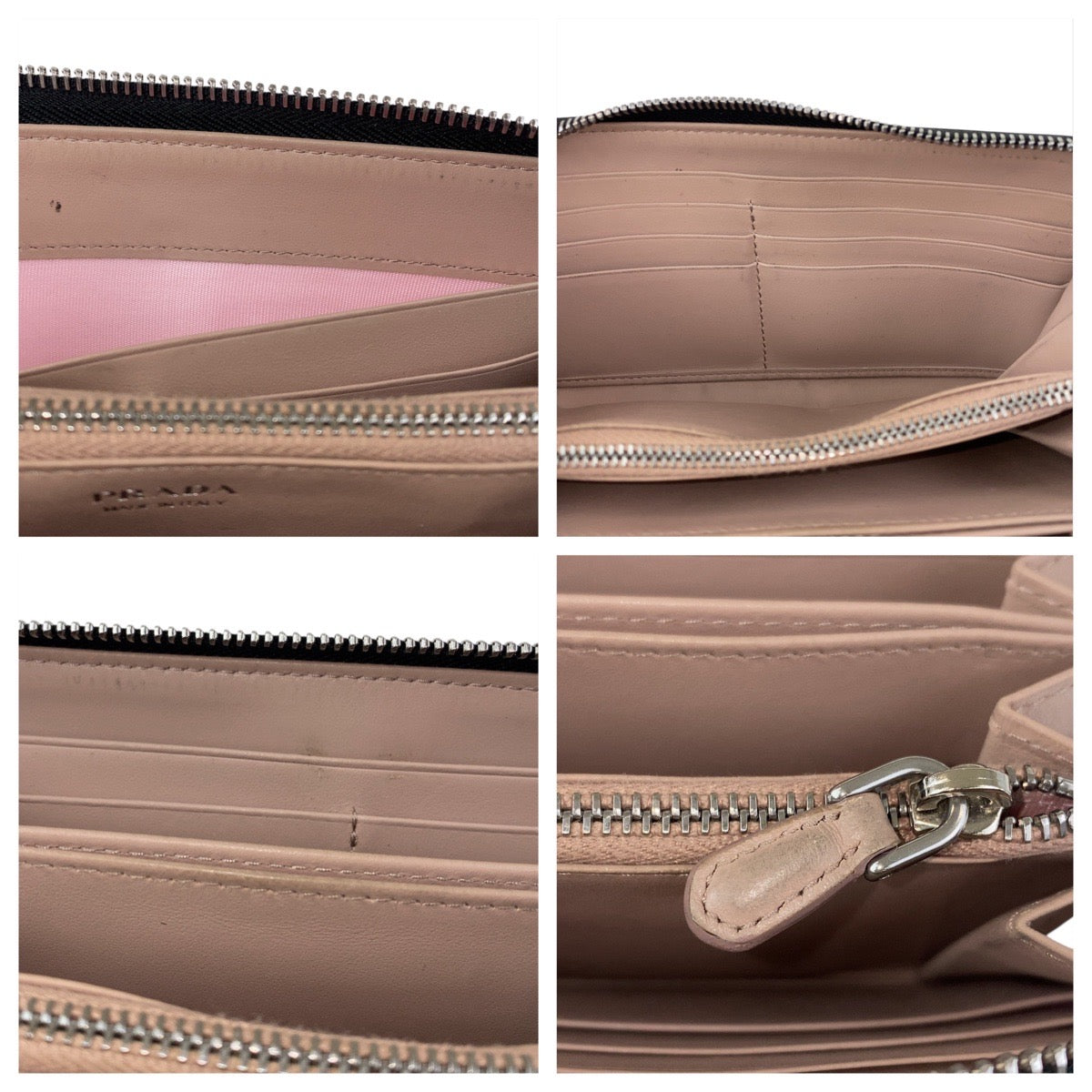 19569
PRADA プラダ サフィアーノ ロゴ ブラック 黒 シルバー金具 レザー 長財布 ロングウォレット  レディース ABP32