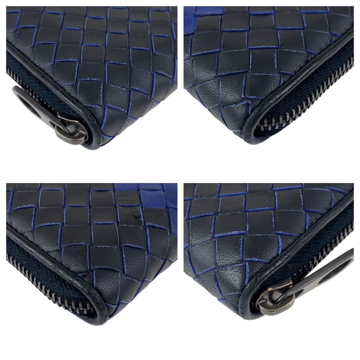 19576
BOTTEGAVENETA ボッテガヴェネタ イントレチャート ネイビー ブルー レザー P00049653X 長財布 ロングウォレット  メンズ ABP24