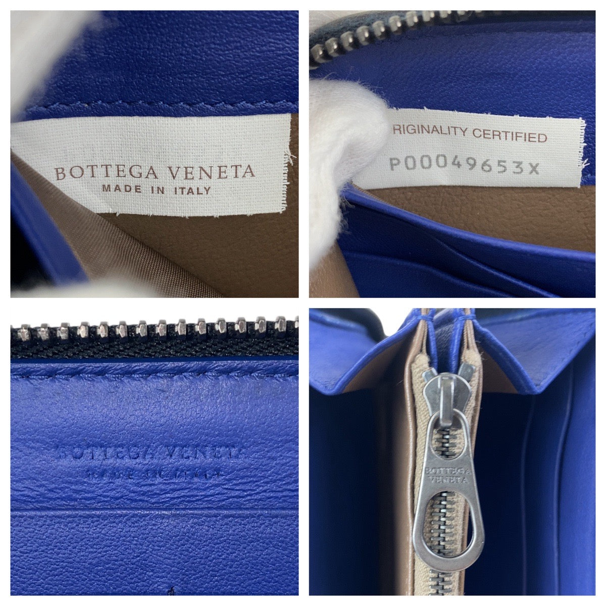 19576
BOTTEGAVENETA ボッテガヴェネタ イントレチャート ネイビー ブルー レザー P00049653X 長財布 ロングウォレット  メンズ ABP24