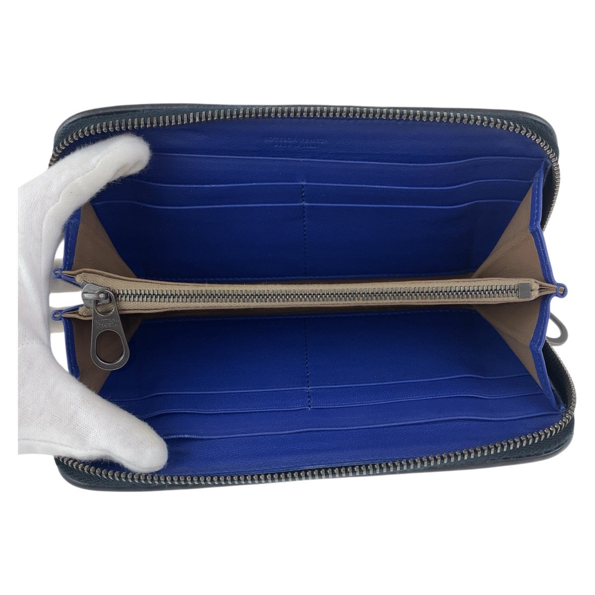 19576
BOTTEGAVENETA ボッテガヴェネタ イントレチャート ネイビー ブルー レザー P00049653X 長財布 ロングウォレット  メンズ ABP24