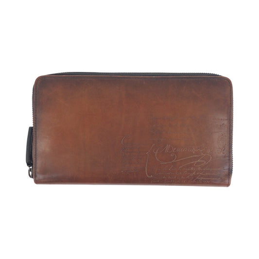 19577
Berluti ベルルッティ カリグラフィ スクリット ブラウン シルバー金具 レザー E0148 長財布 ラウンドファスナー  メンズ ABP48