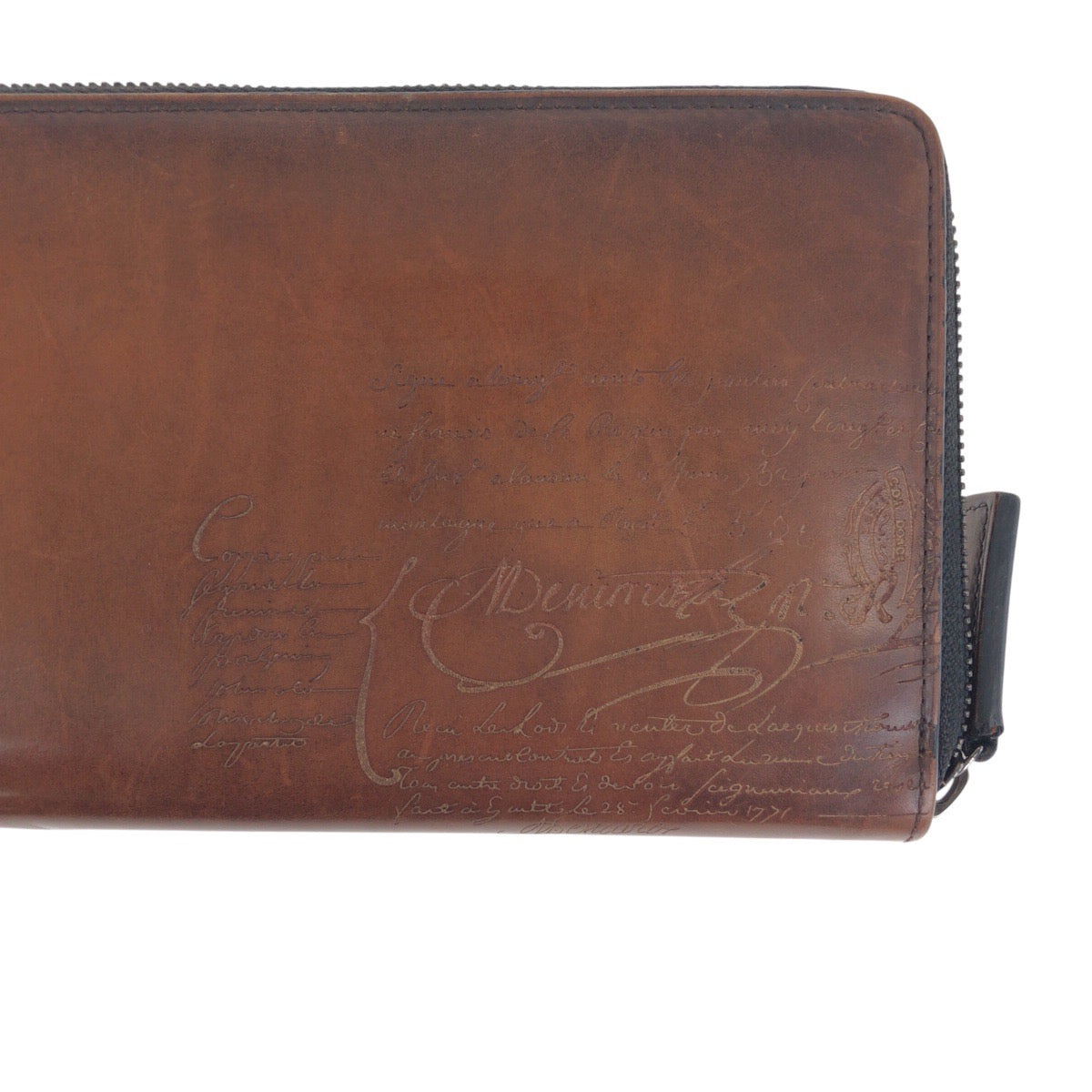 19577
Berluti ベルルッティ カリグラフィ スクリット ブラウン シルバー金具 レザー E0148 長財布 ラウンドファスナー  メンズ ABP48