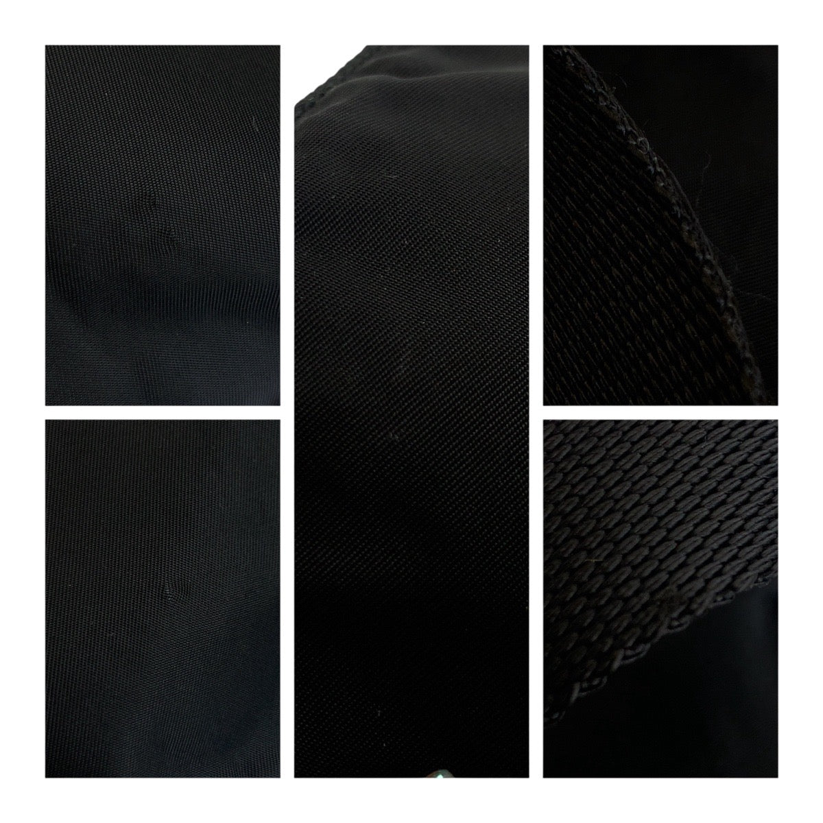 19578
PRADA Tessuto Triangle Logo Plate Black Gold Hardware Nylon Tote Bag Handbag Ladies ABP31