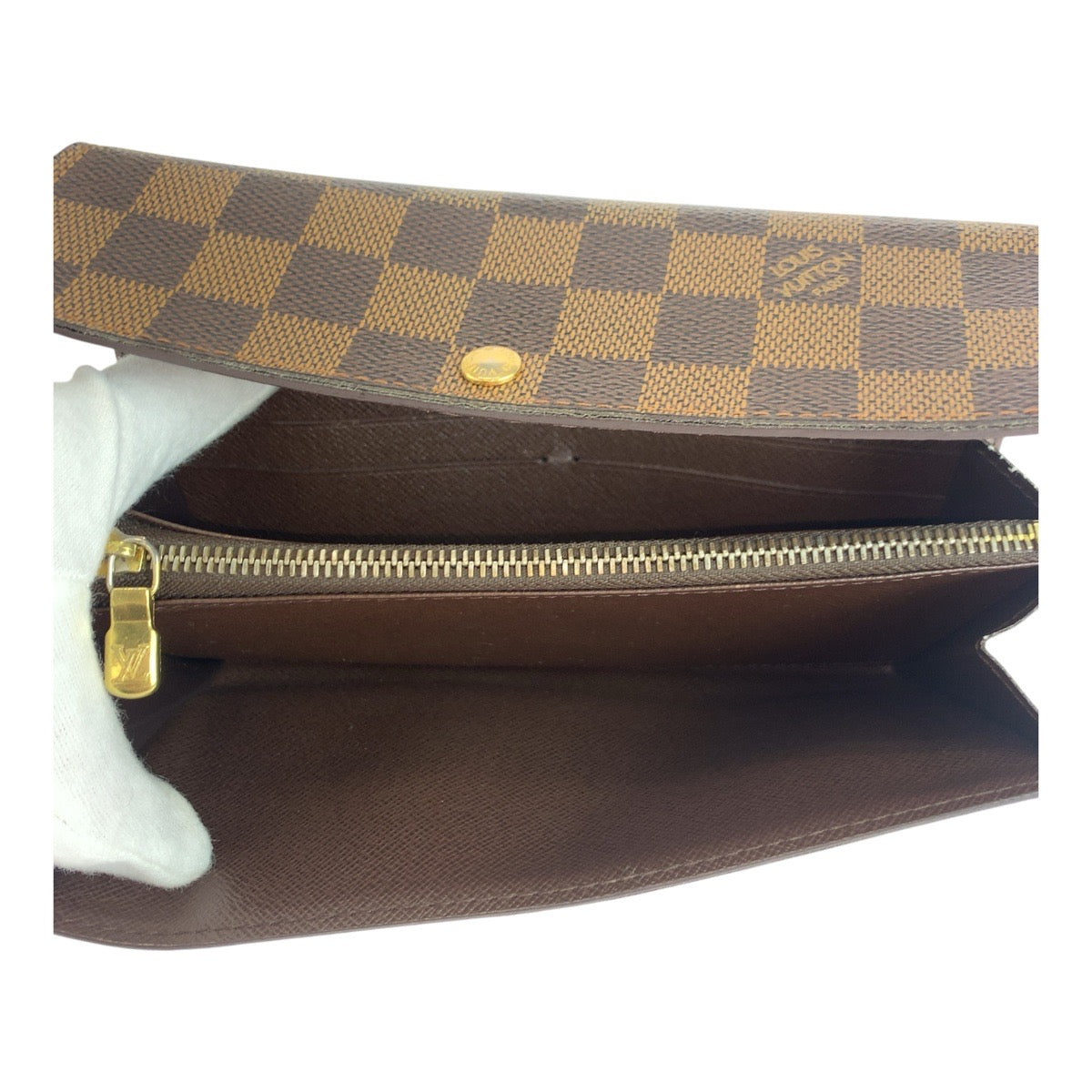 19582
LOUIS VUITTON ルイヴィトン ダミエ ポルトフォイユ サラ ブラウン ゴールド金具 PVC N61734 長財布 ロングウォレット  レディース ABP15
