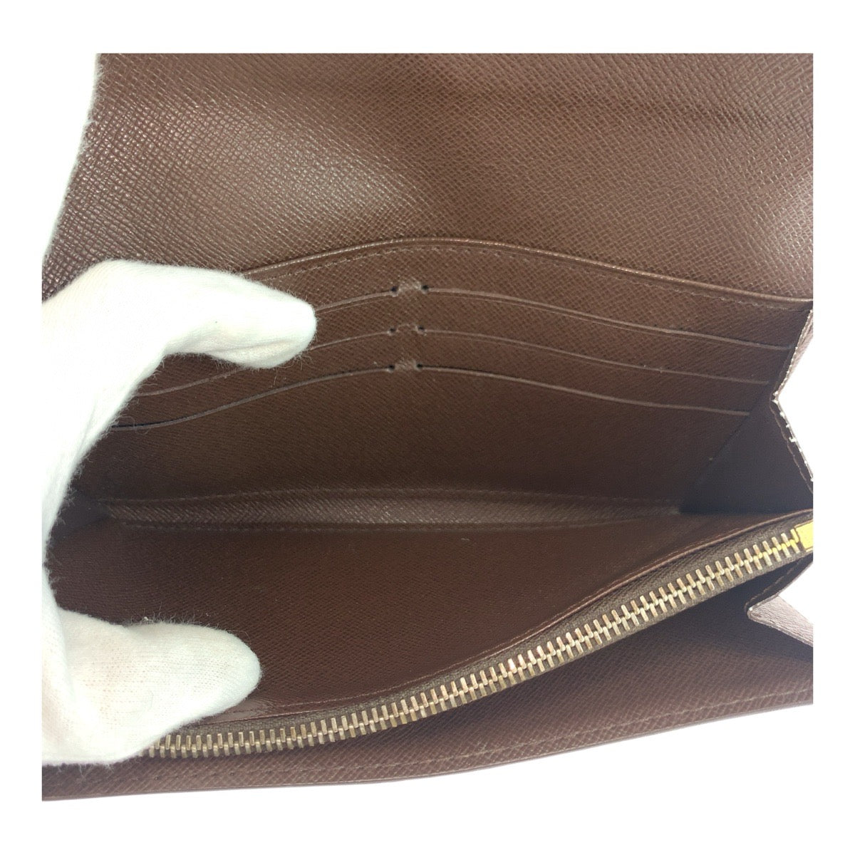 19582
LOUIS VUITTON ルイヴィトン ダミエ ポルトフォイユ サラ ブラウン ゴールド金具 PVC N61734 長財布 ロングウォレット  レディース ABP15