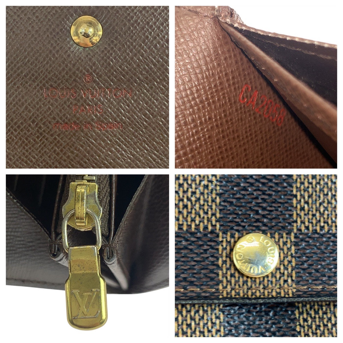 19582
LOUIS VUITTON ルイヴィトン ダミエ ポルトフォイユ サラ ブラウン ゴールド金具 PVC N61734 長財布 ロングウォレット  レディース ABP15