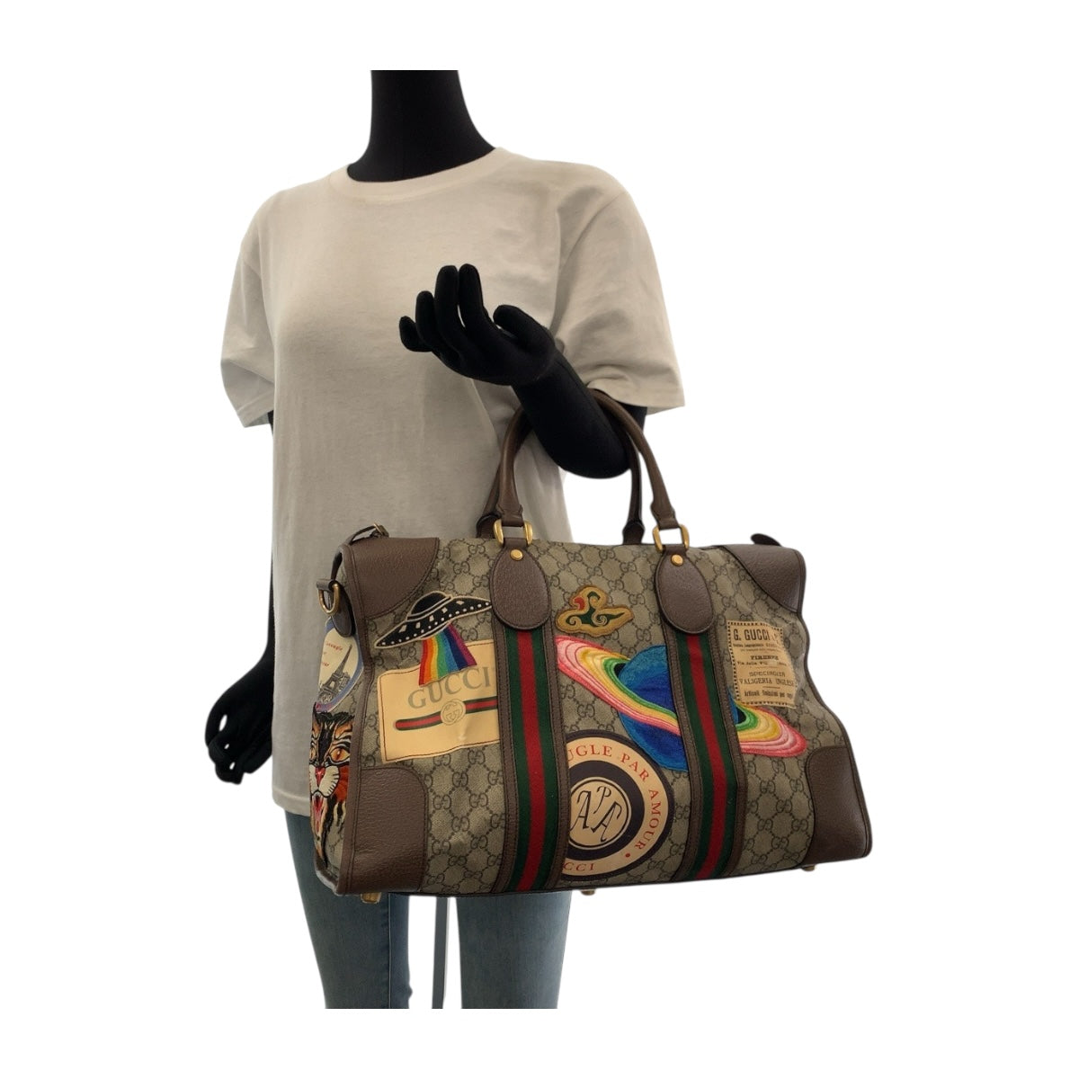 19584
GUCCI グッチ シェリーライン クーリエ ベージュ ブラウン マルチカラー ゴールド金具 GGスプリームキャンバス 459311 ショルダーバッグ ハンドバッグ 2way メンズ ABP96
