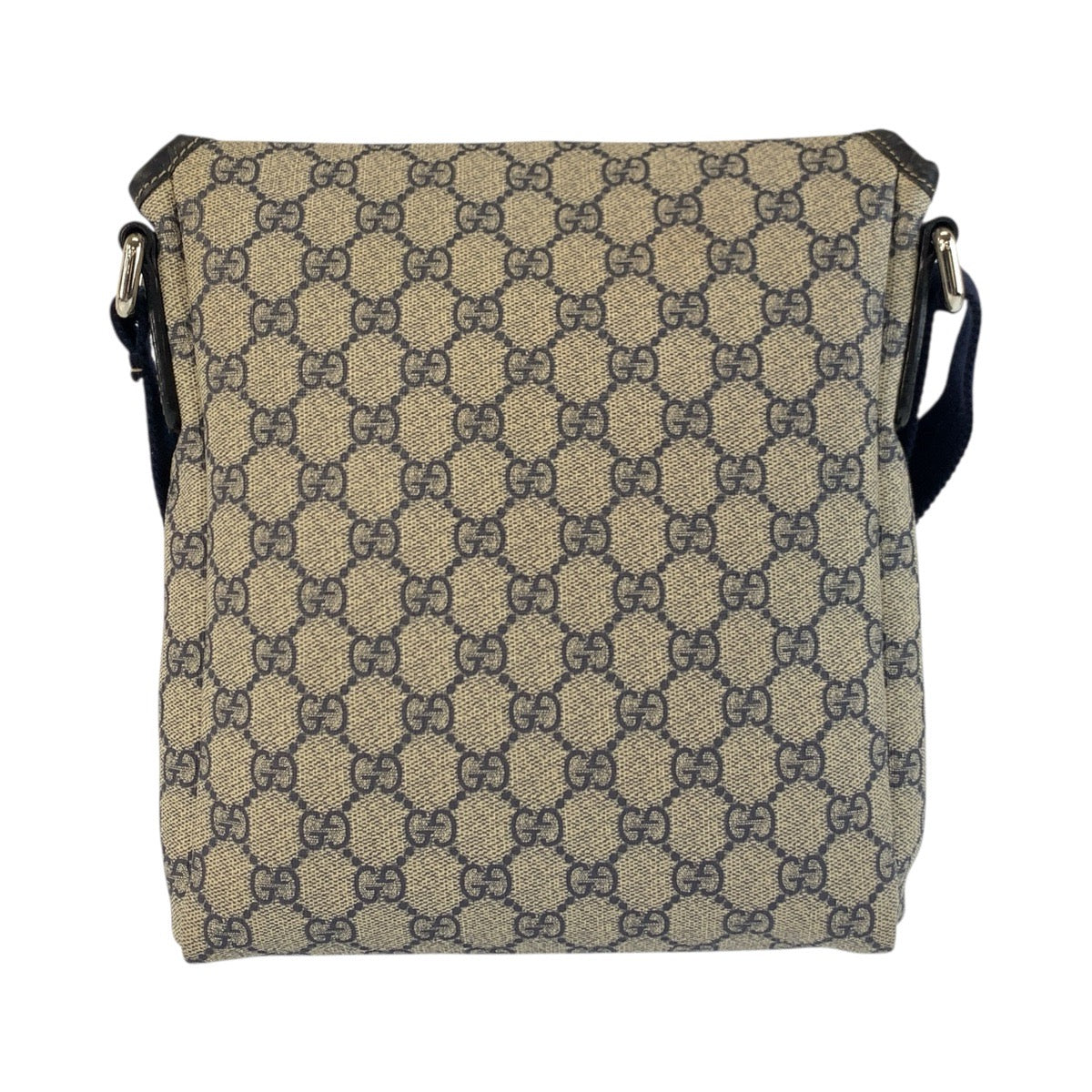 19586
GUCCI Grey Navy Silver Hardware GG Supreme Canvas 223666 Shoulder Bag Pochette Ladies ABP41