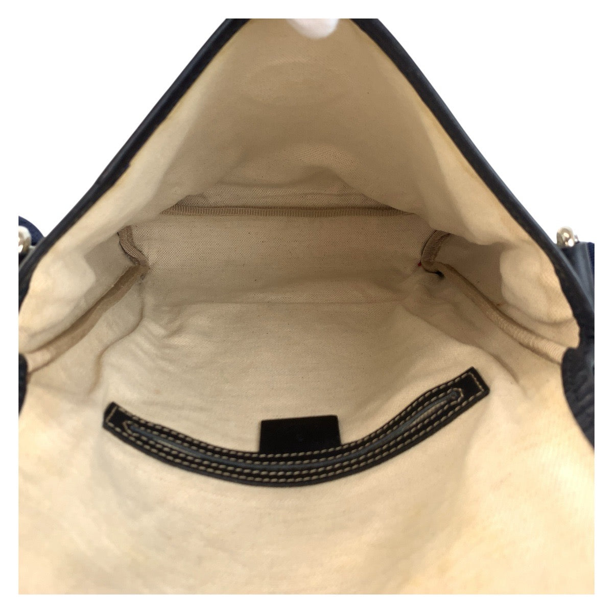 19586
GUCCI Grey Navy Silver Hardware GG Supreme Canvas 223666 Shoulder Bag Pochette Ladies ABP41