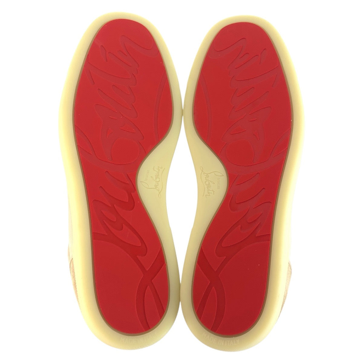 19590
Christian Louboutin クリスチャンルブタン サイズ表記43/28cm ベージュ ポリウレタン / レザー / TPR スニーカー メンズ SA29