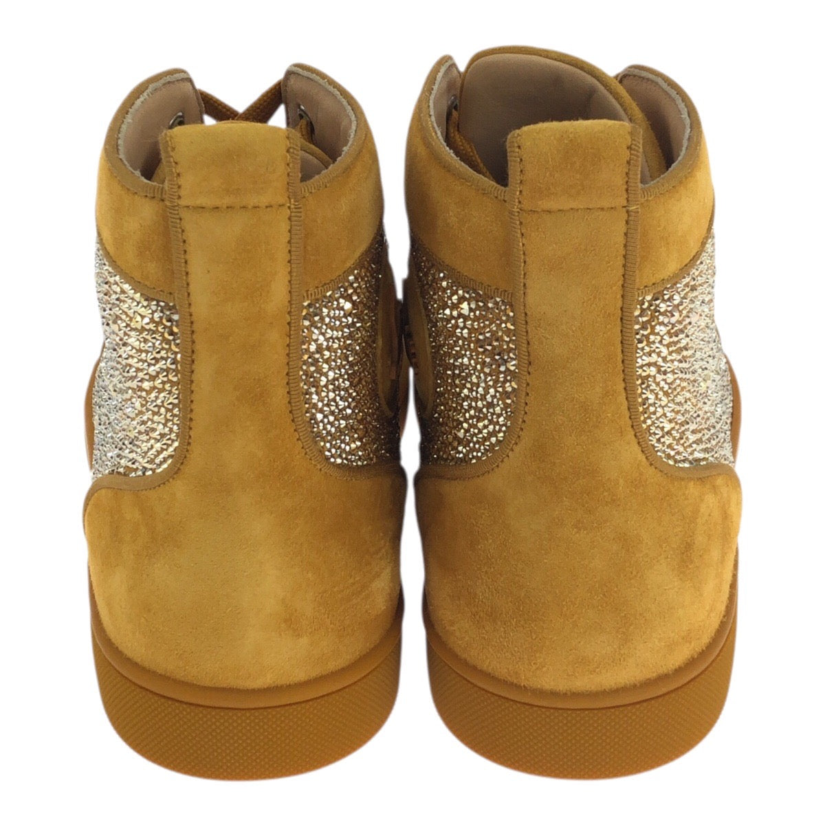 19591
Christian Louboutin Swarovski Size 44 Gold Suede High-Top Sneakers Men's S89