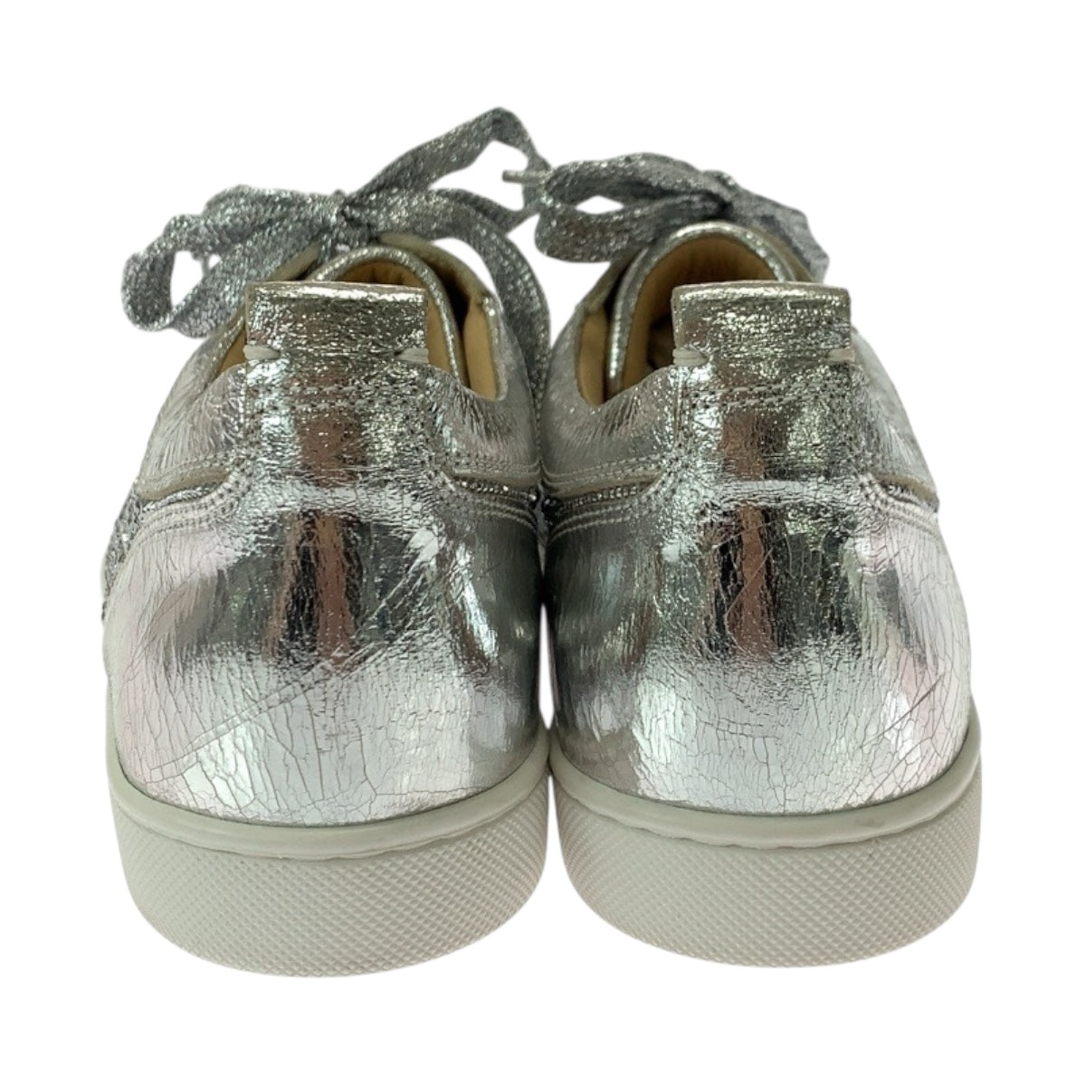 19592
Christian Louboutin クリスチャンルブタン ルイスジュニア スワロフスキー サイズ38 シルバー スワロフスキー / レザー 3180154 スニーカー  レディース A41