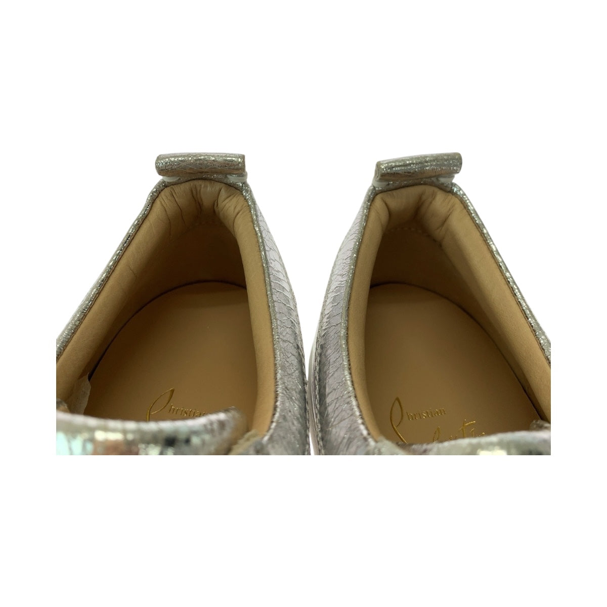 19592
Christian Louboutin クリスチャンルブタン ルイスジュニア スワロフスキー サイズ38 シルバー スワロフスキー / レザー 3180154 スニーカー  レディース A41