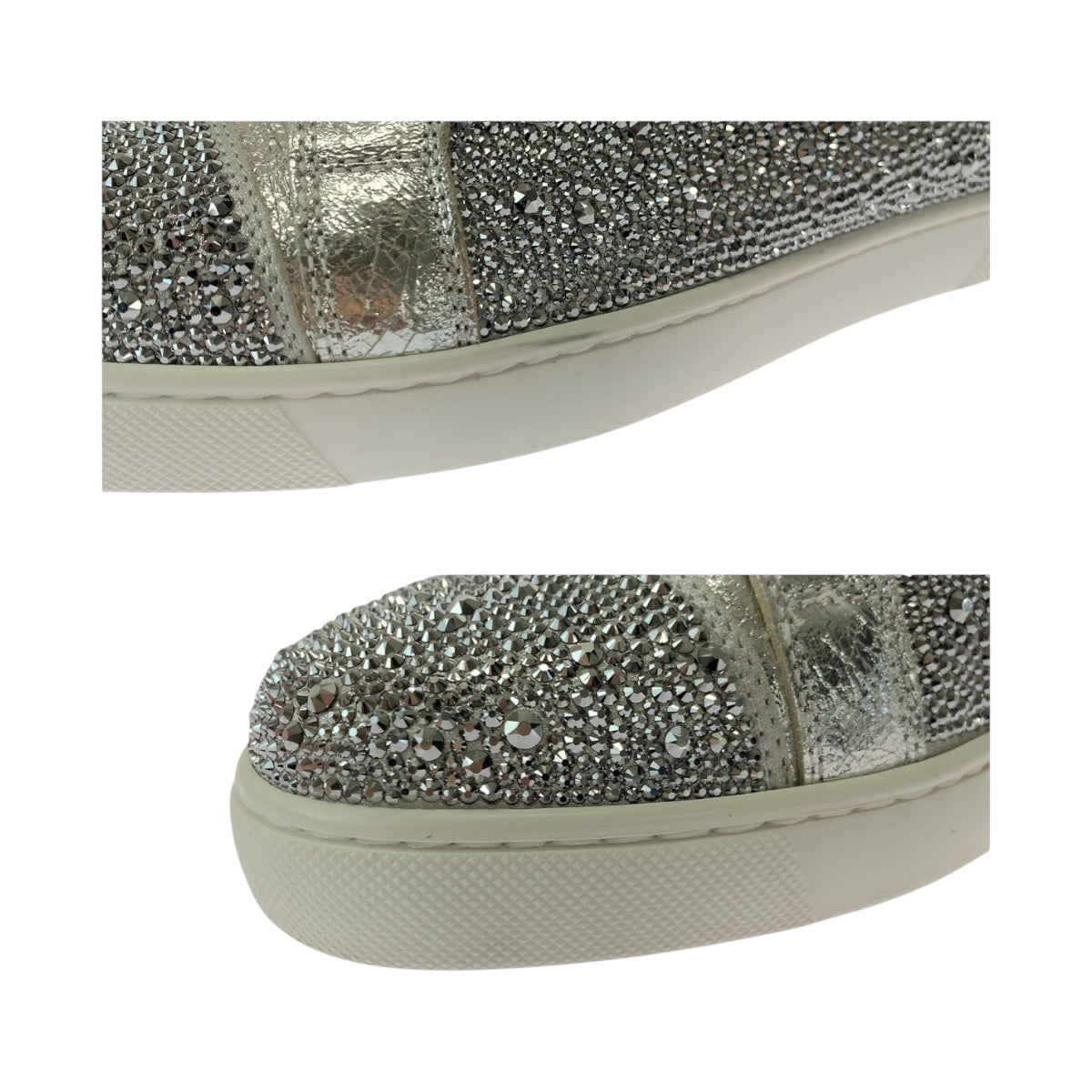 19592
Christian Louboutin クリスチャンルブタン ルイスジュニア スワロフスキー サイズ38 シルバー スワロフスキー / レザー 3180154 スニーカー  レディース A41