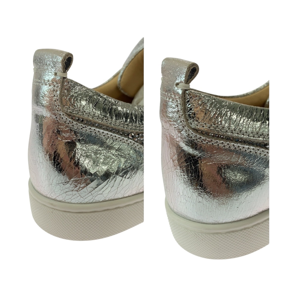 19592
Christian Louboutin クリスチャンルブタン ルイスジュニア スワロフスキー サイズ38 シルバー スワロフスキー / レザー 3180154 スニーカー  レディース A41