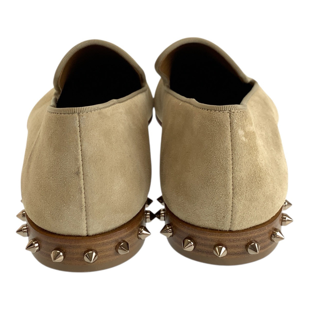 19598
Christian Louboutin クリスチャンルブタン スタッズ サイズ44 ベージュ ブラウン スウェード アイテム ローファー ドレスシューズ 革靴 メンズ A41