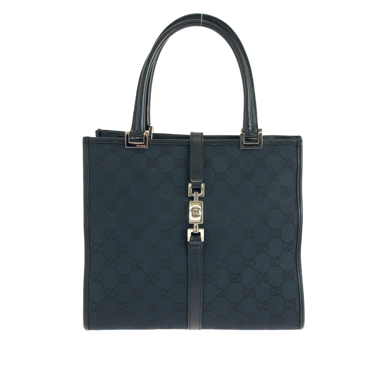 19600
GUCCI グッチ ジャッキー ブラック 黒 シルバー金具 GGキャンバス 002 1065 トートバッグ ハンドバッグ レディース AB27