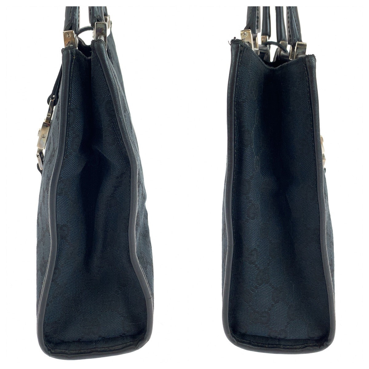 19600
GUCCI グッチ ジャッキー ブラック 黒 シルバー金具 GGキャンバス 002 1065 トートバッグ ハンドバッグ レディース AB27