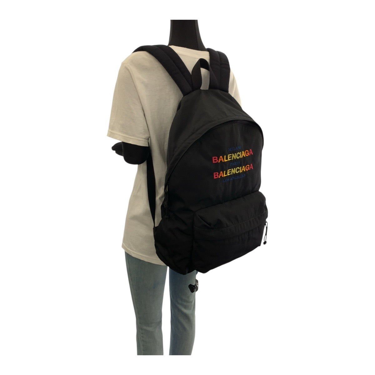 19602
BALENCIAGA バレンシアガ エクスプローラー ロゴ ブラック マルチカラー ナイロン 503221 リュックサック バックパック  メンズ AB45