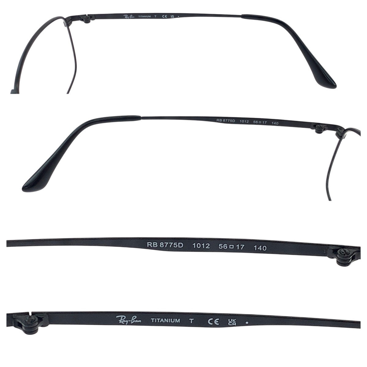 19603
Ray-Ban レイバン ブラック 黒 ガラス / プラスチック RB 8775D 1012 56 メガネ  メンズ ABP8