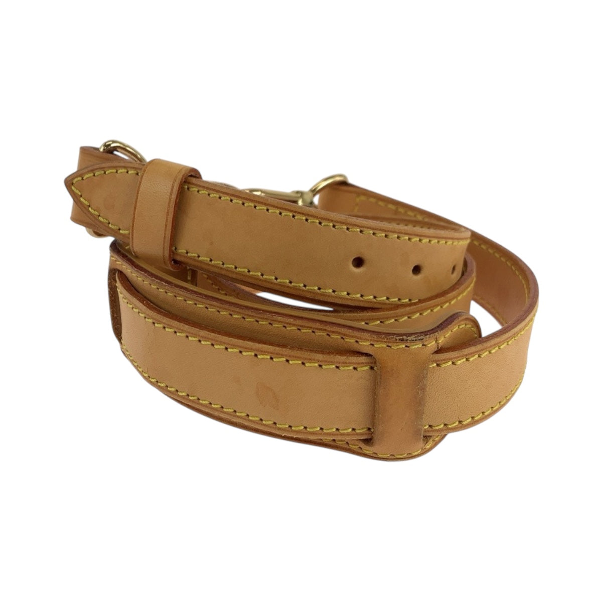 19604
LOUIS VUITTON ルイ ヴィトン ブラウン ゴールド金具 レザー ショルダーストラップのみ  レディース AB