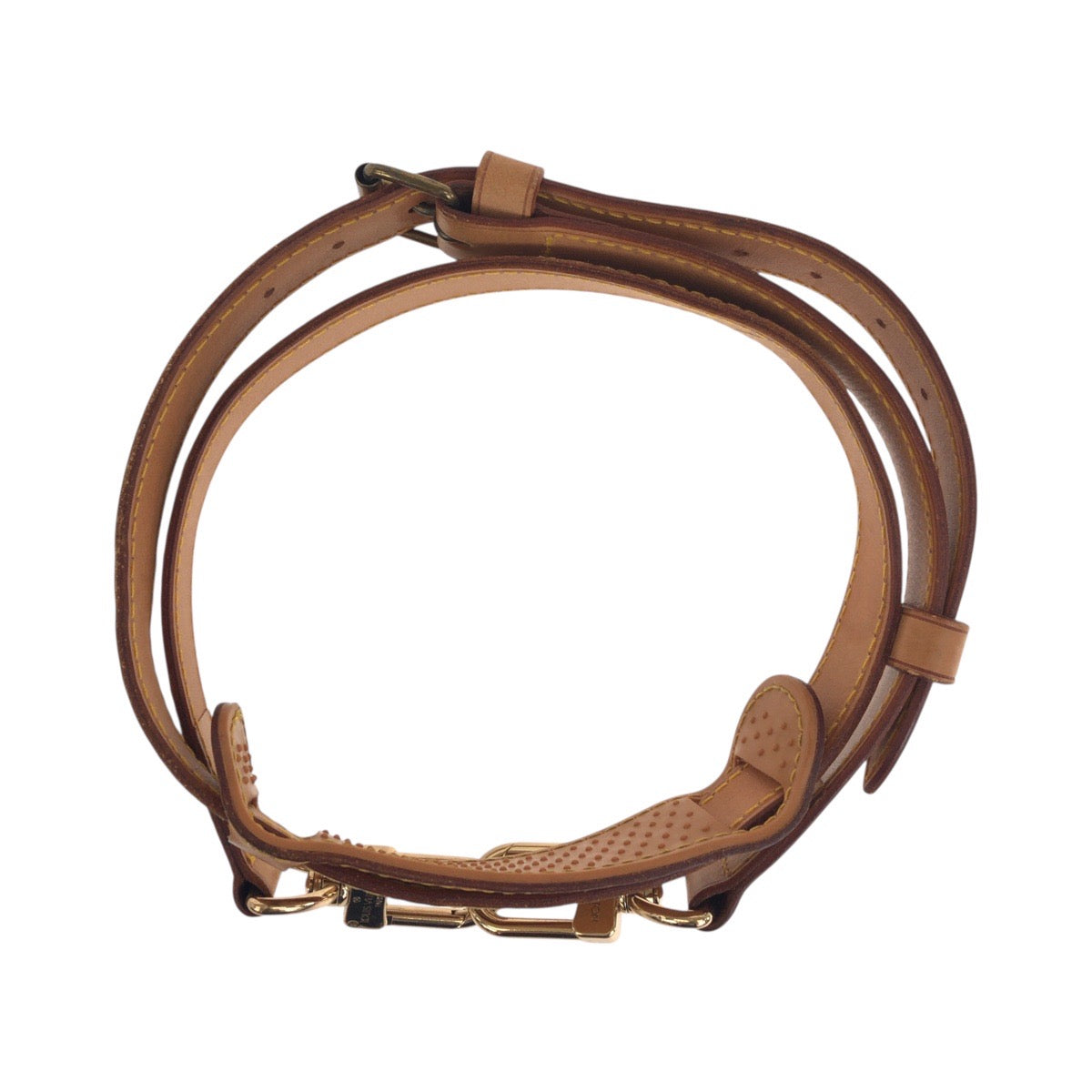 19605
LOUIS VUITTON Brown Gold Hardware Leather Shoulder Bag Shoulder Strap Only Ladies AB