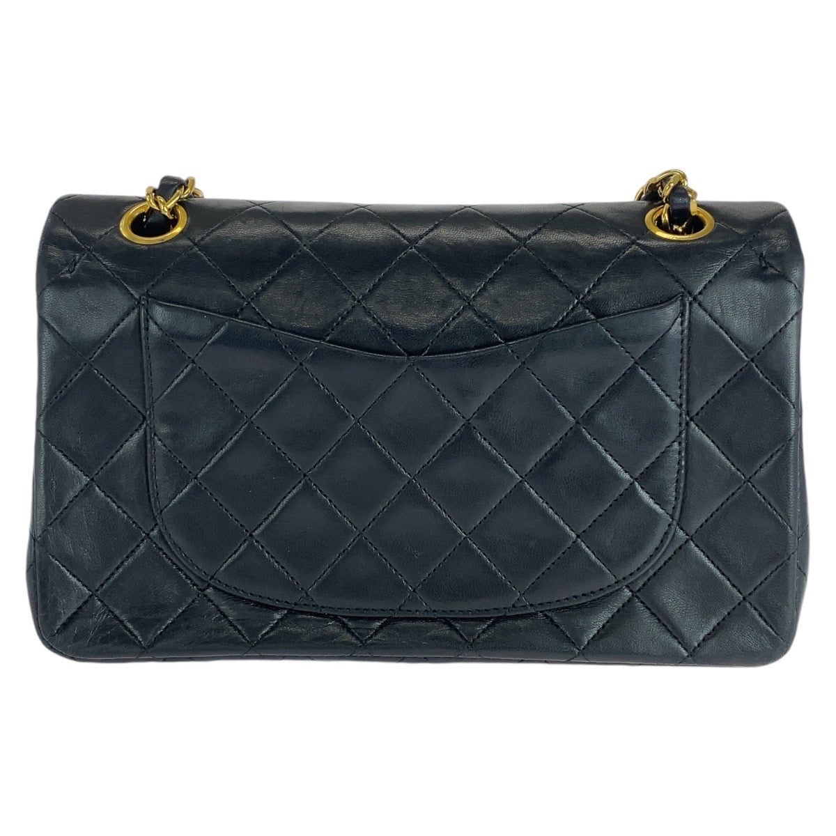CHANEL シャネル ヴィンテージ マトラッセ ココマーク ターンロック ブラック 黒 ゴールド金具 ラムスキン チェーンショルダーバッグ ポシェット   レディース ABP