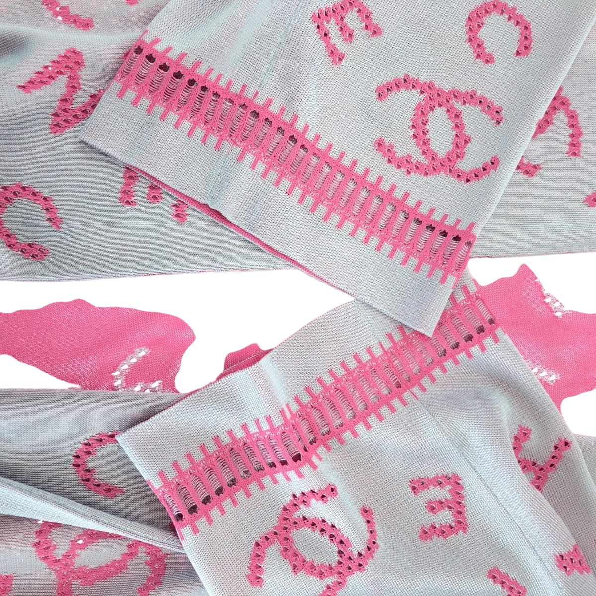 19614
CHANEL シャネル ココマーク サイズ42 ピンク グレー レーヨン P62933K48495 カーディガン ガウンコート  レディース A