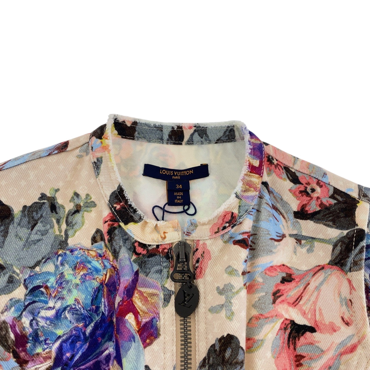 19620
LOUIS VUITTON ルイヴィトン フラワーモノグラム フラワージップアップドレス サイズ34 ピンク マルチカラー ゴールド金具 コットン RW222B SR6 FNRO27 ワンピース ドレス レディース SA168