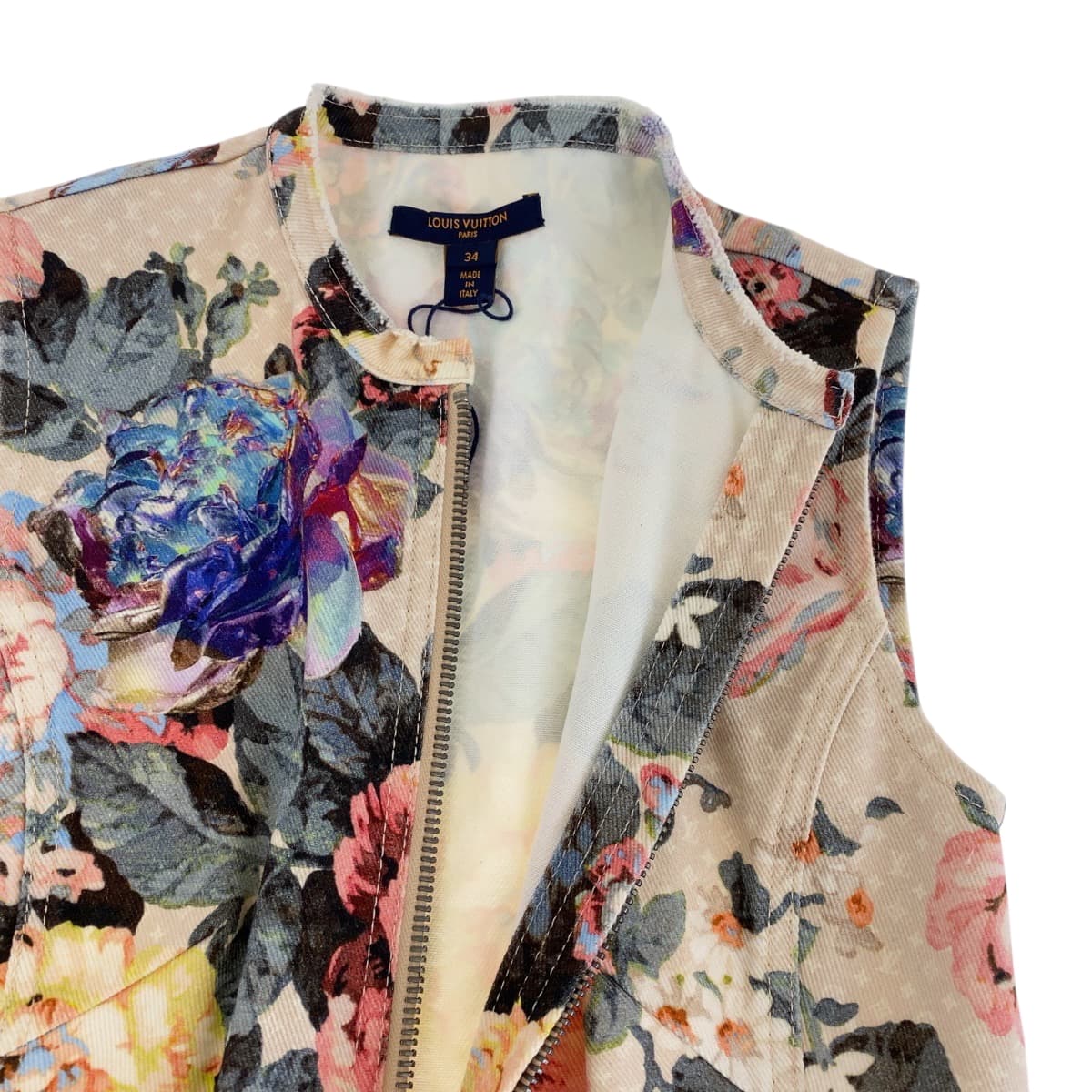 19620
LOUIS VUITTON ルイヴィトン フラワーモノグラム フラワージップアップドレス サイズ34 ピンク マルチカラー ゴールド金具 コットン RW222B SR6 FNRO27 ワンピース ドレス レディース SA168