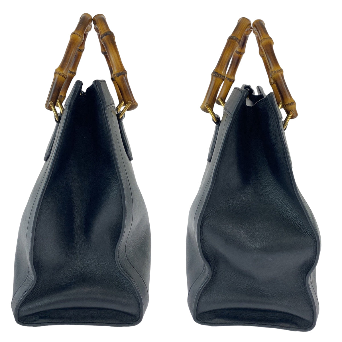 GUCCI グッチ バンブー ダイアナ ブラック 黒 ゴールド金具 レザー 655658 トートバッグ ショルダーバッグ ハンドバッグ 2way  レディース AB