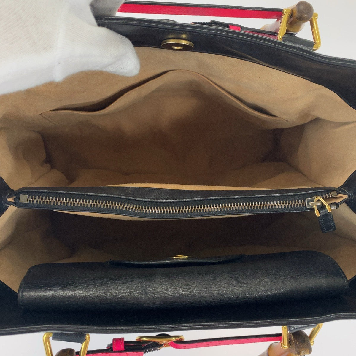 GUCCI グッチ バンブー ダイアナ ブラック 黒 ゴールド金具 レザー 655658 トートバッグ ショルダーバッグ ハンドバッグ 2way  レディース AB