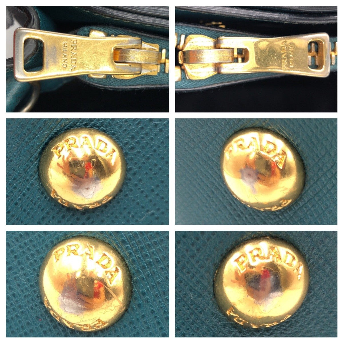 PRADA プラダ サフィアーノ グリーン ゴールド金具 レザー BN2606 トートバッグ ショルダーバッグ 2way  レディース AB