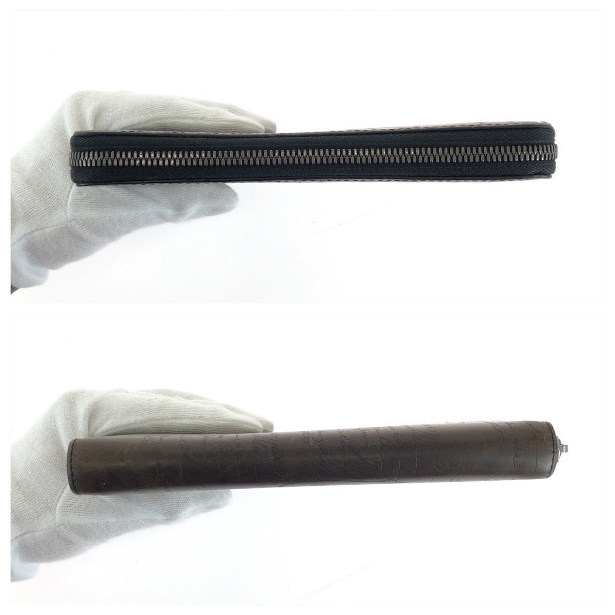 19632
Berluti ベルルッティ カリグラフィ スクリット イタウバ ネオ ブラウン シルバー金具 レザー 長財布 ラウンドファスナー メンズ ABP